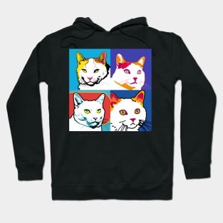 Turkish Van Pop Art - Cat Lover Gift Hoodie